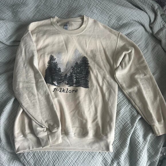 Women’S Best Tops - Women's Cream and Tan Sweatshirt